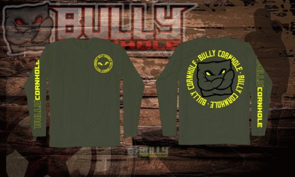 Long Sleeve Tees Army Green Yellow Graphics