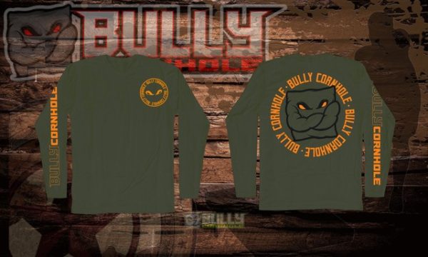 Long Sleeve Army Green Neon Orange Graphics